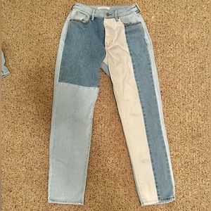 Pacsun High Rise Patchwork Mom Jean (size 26)